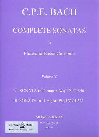 Complete Sonatas vol.5 (nos.9-10, Wq129, Wq131) for flute and bc