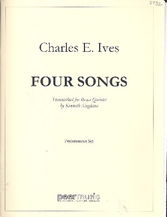 4 Songs for 2 trumpets, horn, trombone and  tuba score and parts