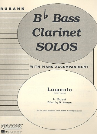 Lamento Nocturne for bass clarinet and piano