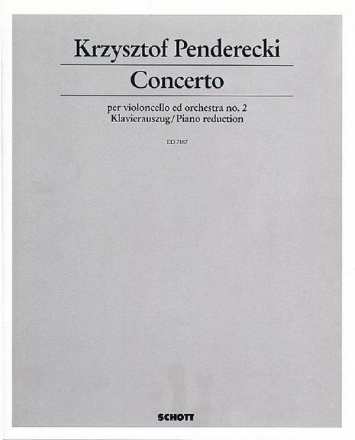 Concerto fr Violoncello und Orchester Klavierauszug mit Solostimme