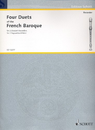 4 Duets of the French Baroque for 2 descant recorders Spielpartitur