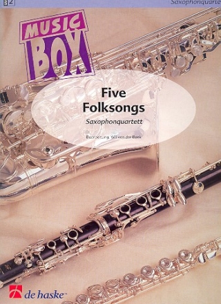 5 Folksongs fr 4 Saxophone(AATB) Partitur und Stimmen