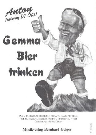 Gemma Bier trinken fr Gesang und Klavier mit Akkordbezeichnung Einzelausgabe