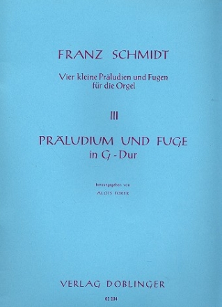 Prludium und Fuge G-Dur fr Orgel 4 kleine Prludien und Fugen Nr.3