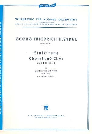 Einleitung, Choral und Chor aus Psalm 42 fr gem Chor und Orchester Partitur