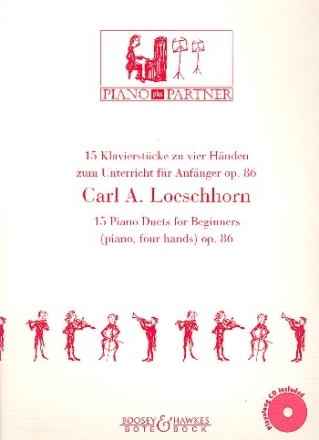 15 Klavierstcke op.86 zu 4 Hnden (+CD)  