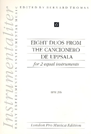 8 Duos from the Cancionero de Uppsala  for 2 equal instruments