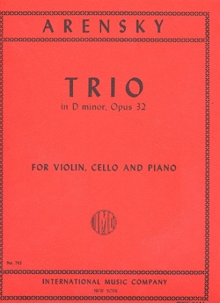 Trio d minor op.32 for violin, cello and piano parts