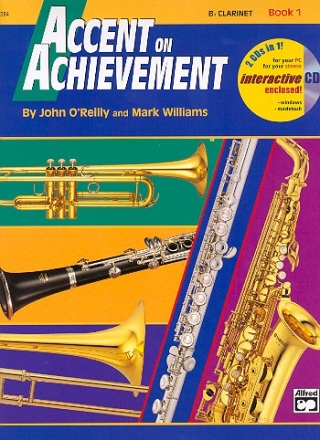 Accent on Achievement vol.1 (+Online Audio) for band (en/dt) clarinet in b flat (engl. Ausgabe mit deutschsprachigem Einlegeblatt)