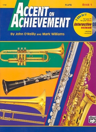 Accent on Achievement vol.1 (+Online Audio) for band (en/dt) flute (engl. Ausgabe mit deutschsprachigem Einlegeblatt)