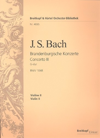 Brandenburgisches Konzert G-Dur Nr.3 BWV1048 fr Streicher Violine 2