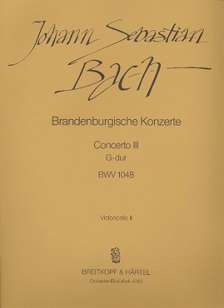 Brandenburgisches Konzert G-Dur Nr.3 BWV1048 fr Streicher Violoncello 2