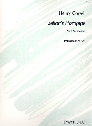 Sailor's Hornpipe for 4 saxophones score and parts