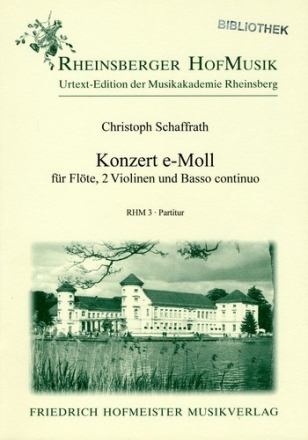 Konzert e-Moll fr Flte, 2 Violinen und Bc Partitur