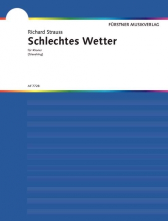 Schlechtes Wetter op. 69,5 fr Gesang und Klavier fr Klavier solo