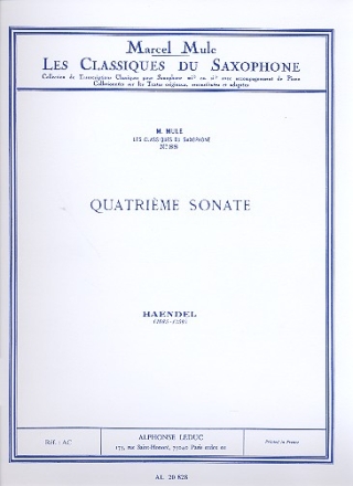 Sonate no.4 pour saxophone alto et piano