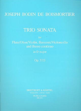 Triosonate D-Dur op.37,3 fr Flte (Oboe, Violine), Fagott (Violoncello) und Bc