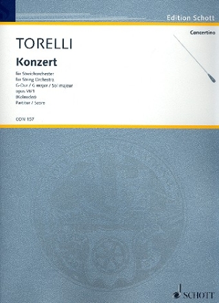 Konzert G-Dur op.6,1 fr Streichorchester Partitur