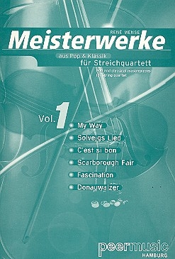 Meisterwerke aus Pop und Klassik Band 1 fr Streichquartett Studienpartitur