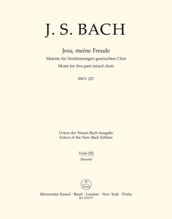 Jesu meine Freude BWV227 Motette fr gem Chor (SSATB) Viola (Viola 2)