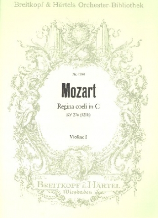 Regina coeli D-Dur KV276 fr Chor und Orchester Violine 1