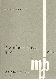 Zweite Sinfonie c-moll, op. 25 fr Orchester Studienpartitur