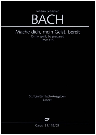 Mache dich mein Geist bereit Kantate Nr.115 BWV115 Klavierauszug (dt/en)