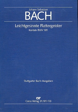 Leichtgesinnte Flattergeister kantate Nr.181 BWV181 Klavierauszug (dt/en)