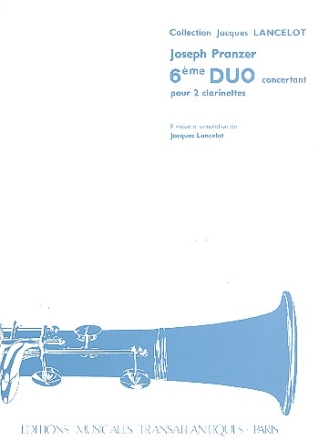 duos concertants vol.6 pour 2 clarinettes partition