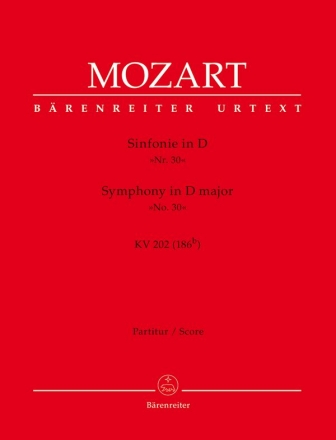 SINFONIE D-DUR FUER ORCHESTER, KV 202 PARTITUR