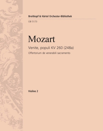 Venite Populi KV260 Offertorium fr Doppelchor, Orchester und Orgel Violine 2