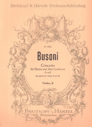 Concerto d-Moll op.80 fr Klavier und Streichorchester Violine 2