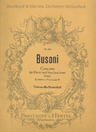 Concerto d-Moll op.80 fr Klavier und Streichorchester Violoncello / Kontrabass