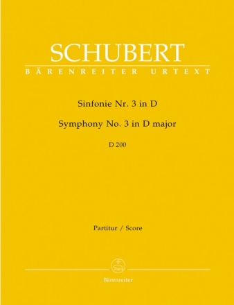 Sinfonie D-Dur Nr.3 D200 fr Orchester Partitur