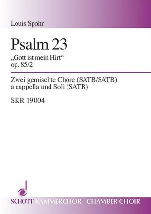 Drei Psalmen op. 85 fr gemischten Chor (SATB/SATB) mit Soli (SATB) Chorpartitur