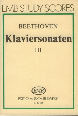 Sonaten Band 3 fr Klavier Studienpartitur