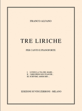 3 liriche per canto e pianoforte