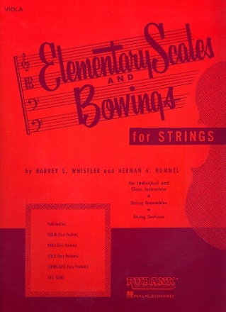 Elementary Scales and Bowings for viola