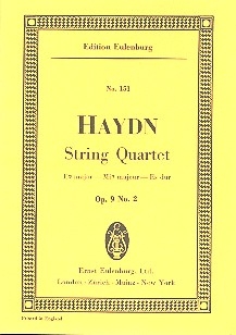 Streichquartett Es-Dur op.9,2 fr Streichquartett Studienpartitur