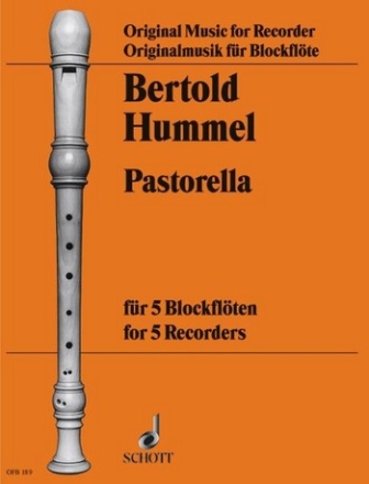 Pastorella fr 5 Blockflten (SAATB) Partitur und Stimmen