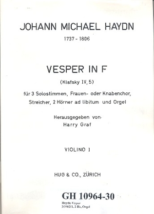 VESPER IN F STIMMENSET (3-3-0-2-1)  2HN