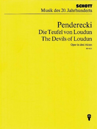 Die Teufel von Loudun Oper in 3 Akten Studienpartitur