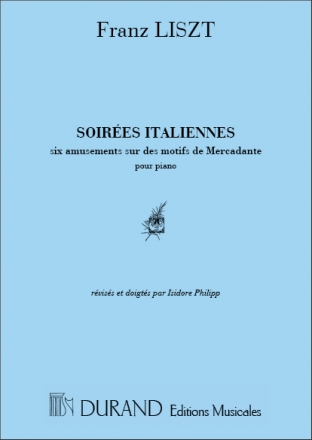 Soires italiennes 6 amusements pour piano