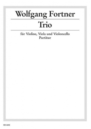 Trio fr Violine, Viola und Violoncello Studienpartitur