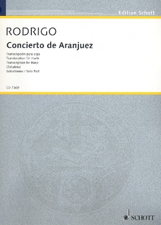 Concierto de Aranjuez fr Harfe und Orchester Solostimme - Harfe