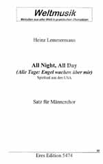 ALL NIGHT ALL DAY SPIRITUAL FUER 4-STG MAENNERCHOR PARTITUR (DT/EN)