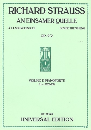 An einsamer Quelle op.9,2 fr Violine und Klavier