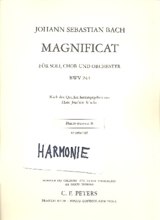 Magnificat D-Dur BWV243 fr Soli, Chor und Orchester Harmonie