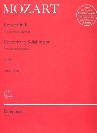 Konzert B-Dur KV450 fr Klavier und Orchester Partitur