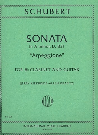 Sonata a minor D821 Arpeggione for b flat clarinet and guitar